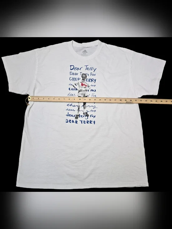 Adidas Terry Fox Graphic T-Shirt White Men’s XL - Picture 5 of 6
